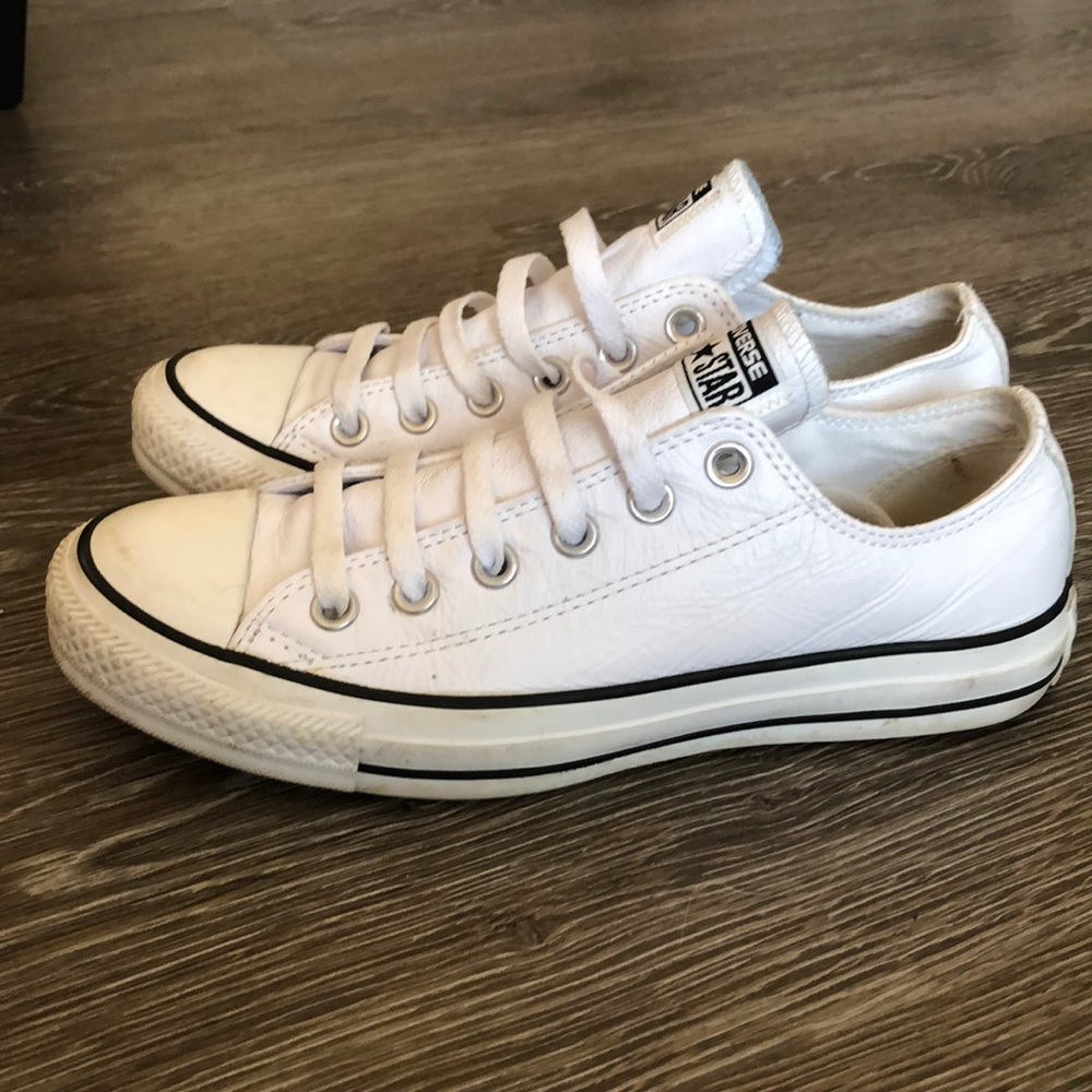 White Leather Converse